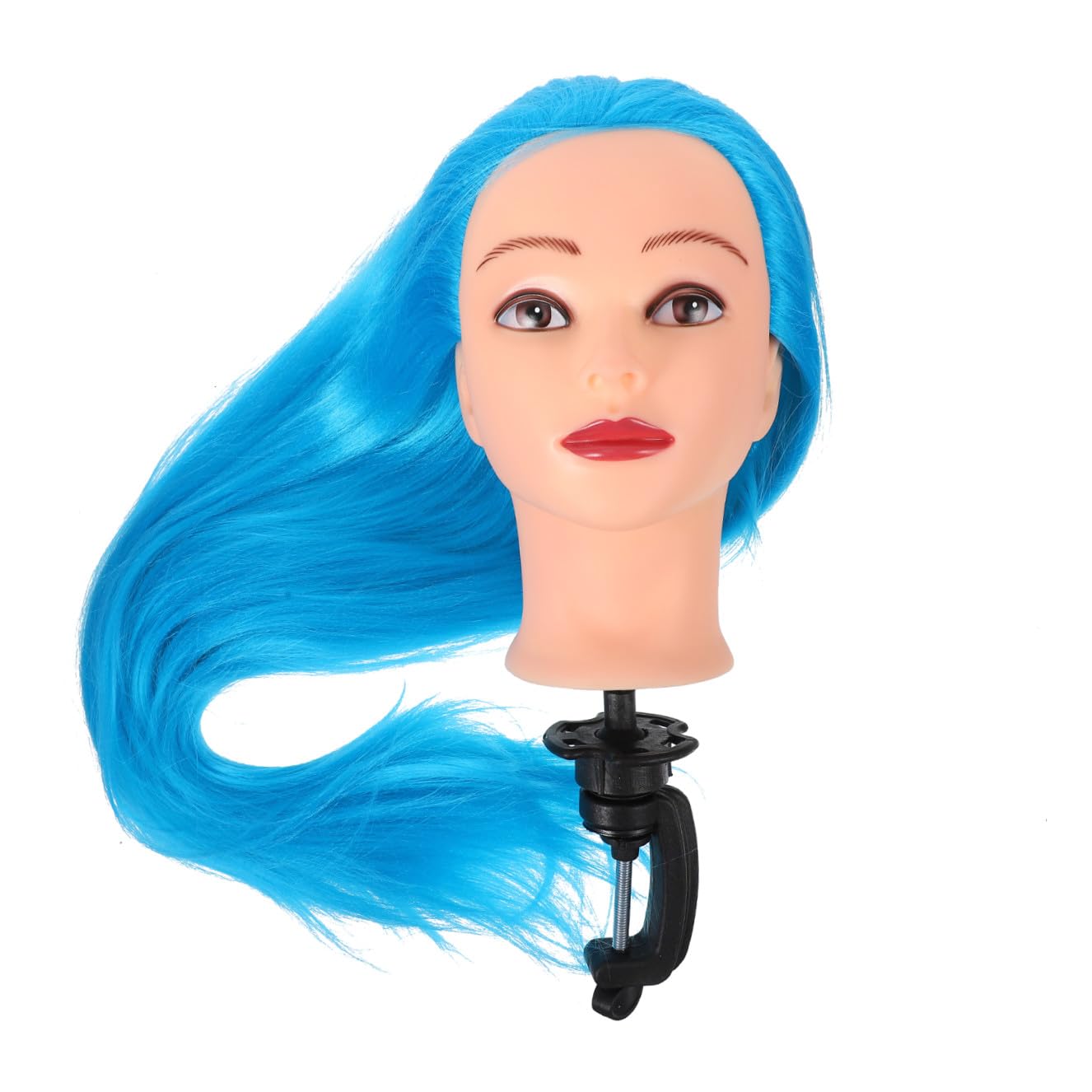 Testa Pratica per Parrucca da Parrucchiere Blu in Plastica