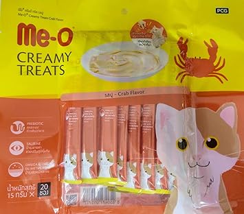 Fins Fur and Feathers Me-O Creamy Treats/Sheba Melty (Me-O Creamy Treat - Crab Flavor - (20 Sticks))