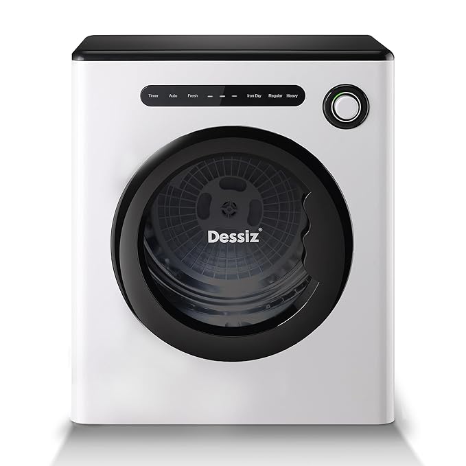 1.6 Cu.Ft. Portable Clothes Dryer, 970w,Machine with Stainless Steel Drum