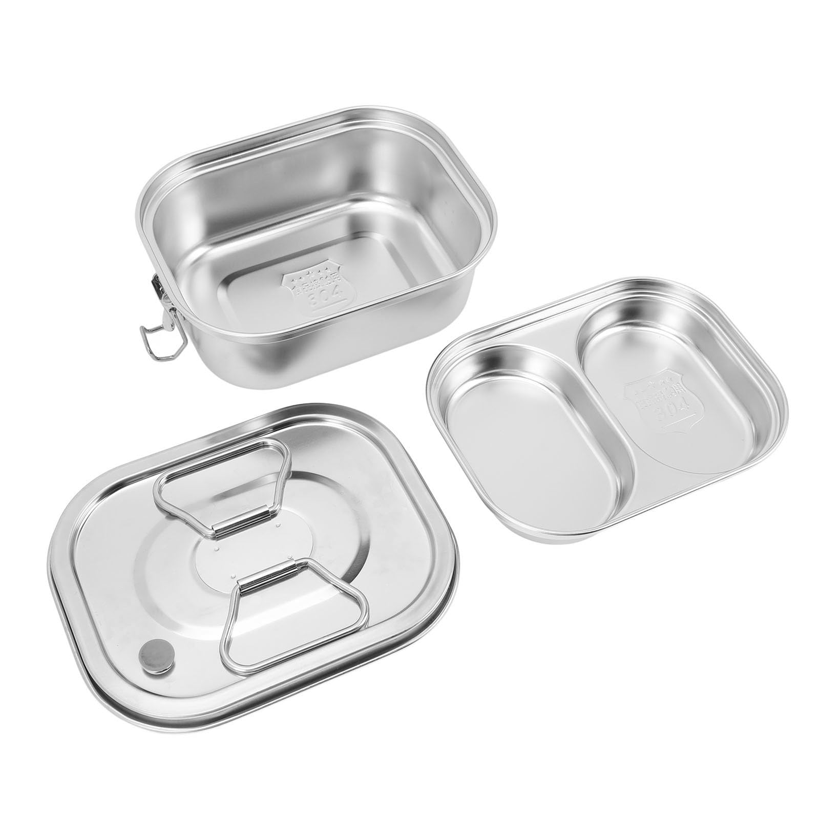 Ejoyous 304 Stainless Steel Lunch Box, Leakproof Insulated Square