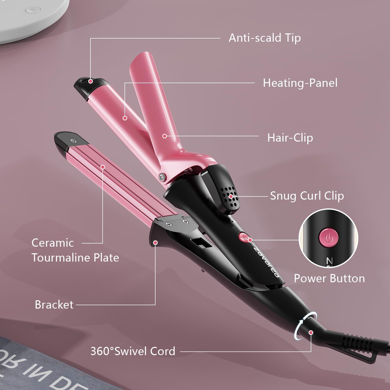 2-in-1 Hair Straightener and Curler with Ceramic Plates