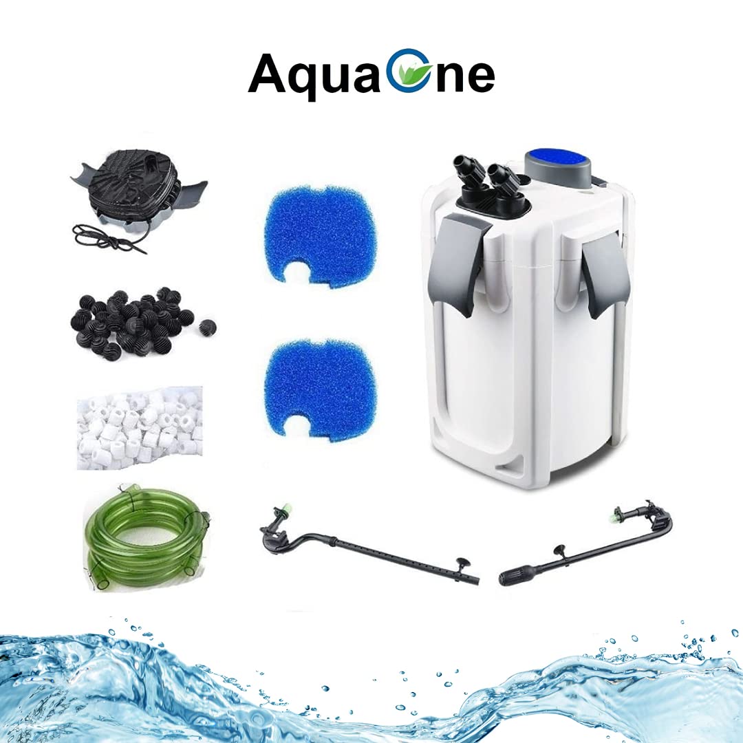 Acuario exterior filtro HW de 702 a 15 W 1000 l/h hasta 400L Platillos + Filtro material