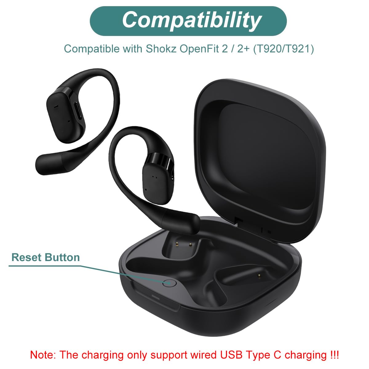 Kissmart Charging Case for Shokz OpenFit 2/OpenFit 2+