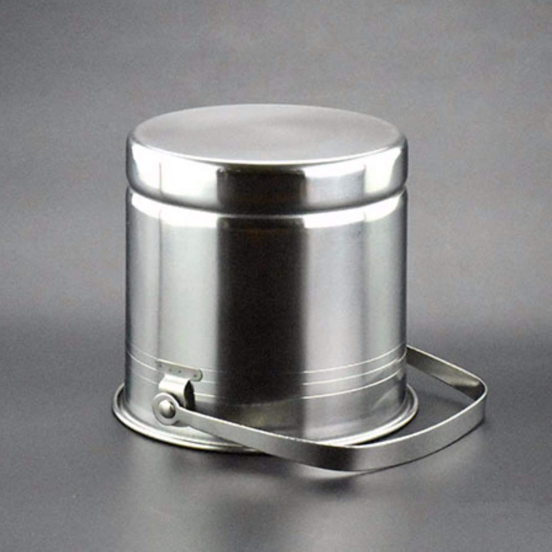 Cubo de Hielo de Barra de 1L, Cubo de champán de Acero Inoxidable, Cubo de Vino, contenedor de Barril con Tapa y Pinzas para Suministros de Bar Club