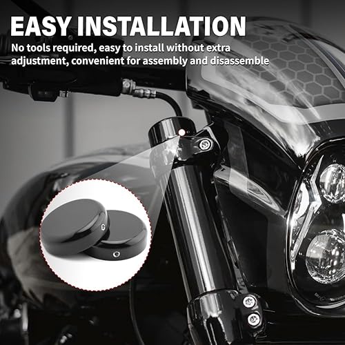 Miniatura 6 de FSFY 1 juego de tapas de tuerca de horquilla superior para Harley Davidson para Street Bob Breakout V-ROD Dyna para Softail para Sportster XL 883