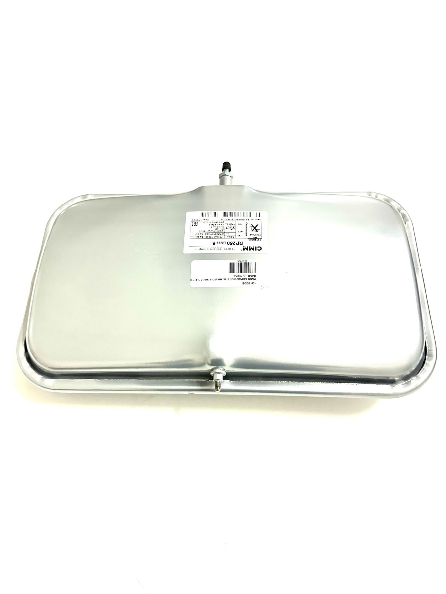 Vaso d'Espansione Rettangolare Piatto 8 Litri RP250/8 3/8" x 18 Attacco M6 per Caldaie Gruppo Imar e Unical