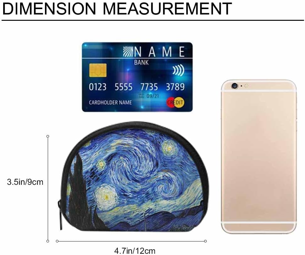 IBILIU Small Coin Purse Starry Night Mini Wallet Coin Pouch Change Purse For Women Men
