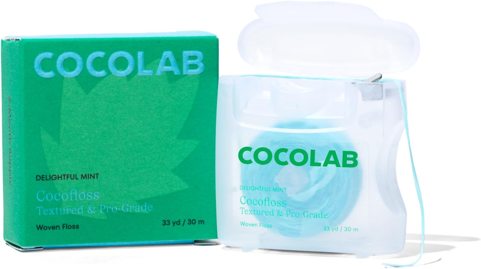- Cocofloss Expanding Woven Dental Floss by Cocolab, Waxed Tooth Floss for Daily Oral Care, Coconut Oil Infused, Vegan, for Adults and Kids, Mint Scent, 1 Pack