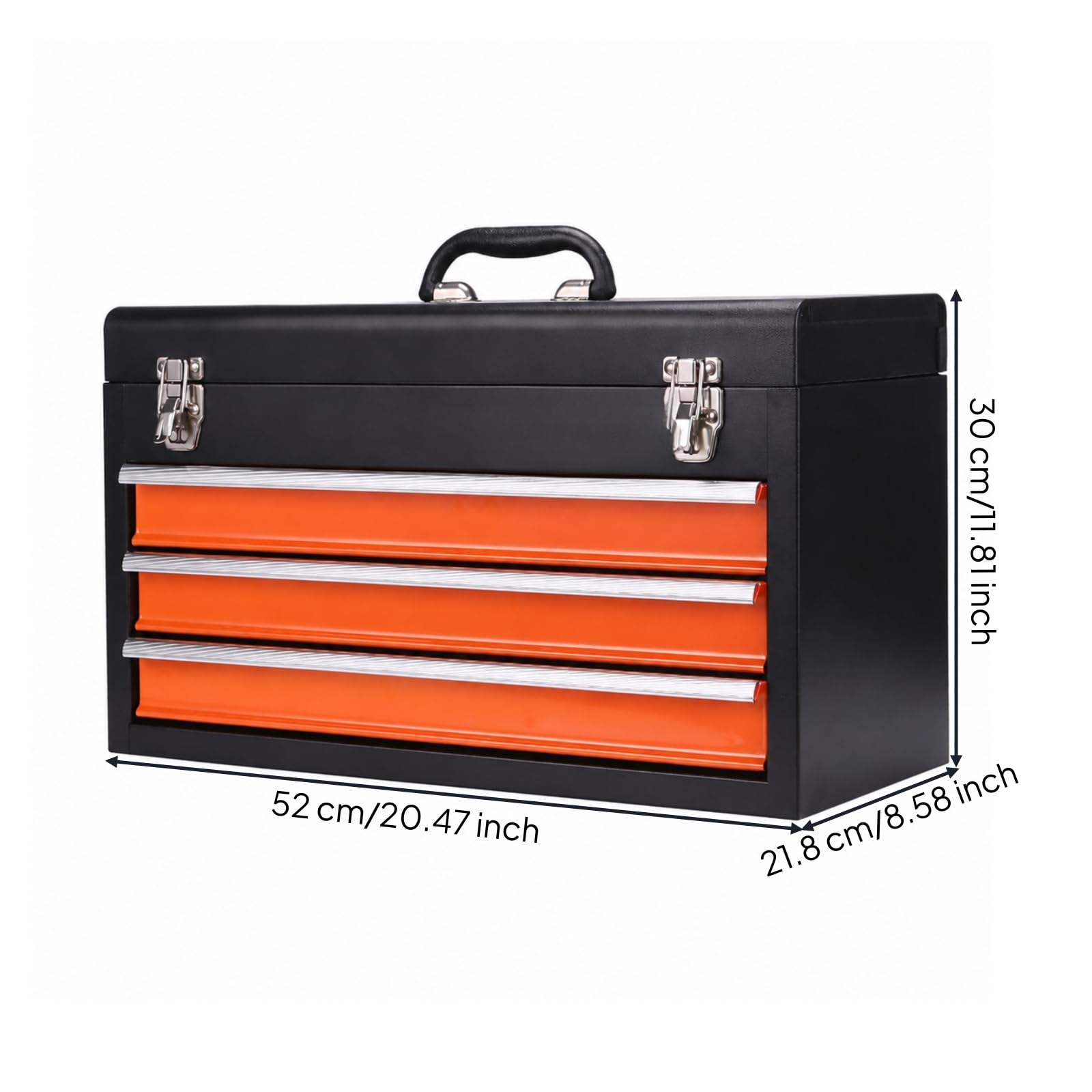 Sharplace Caja Herramientas con Cajones Rígido Caja Herramientas con Asa Transporte Confiável Gabinete Almacenamiento Cierre Frontal para Representaciones, Cajones
