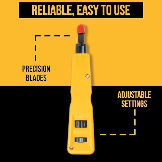 InstallerParts 10 in 1 Network Installation Tool Kit - Cables Repair Maintenance Set, RJ45/RJ11 Crimper, LAN Data Tester, 66 110 Punch Down, Stripper, Utility Knife, Screwdriver, and Hard Case