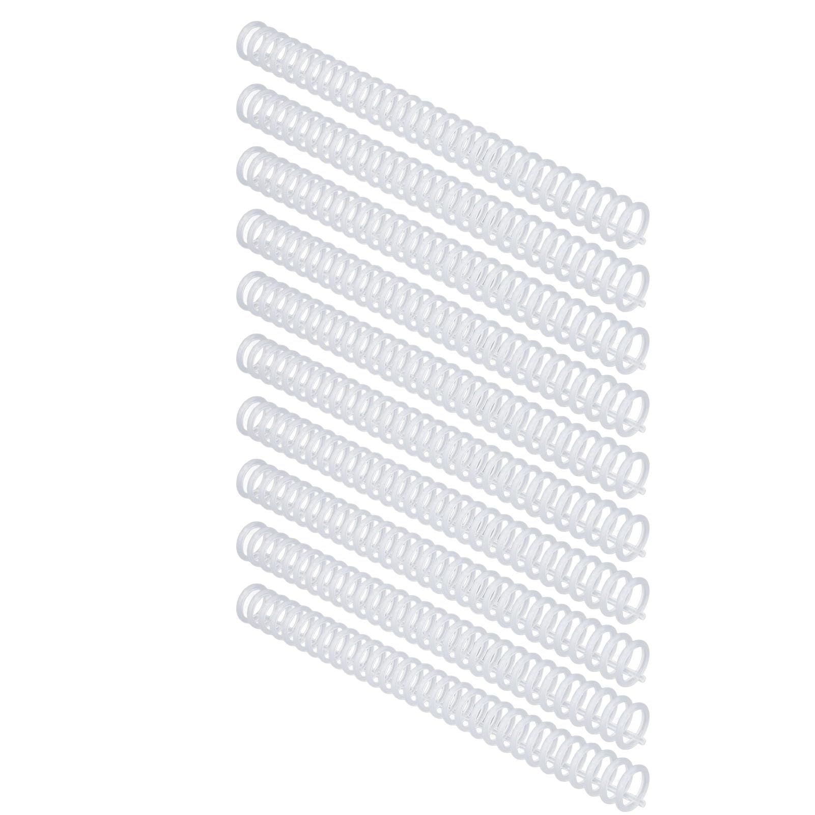 Bindekamm aus Kunststoff, 30 Ringe, Hohe Kapazität, Anpassbare Länge, A4, B5, A5, 150 Blatt, PP, 30er-Pack Spiral-Buchbinder für Notizbücher, Tagebücher, Kalender mit Ruhigen