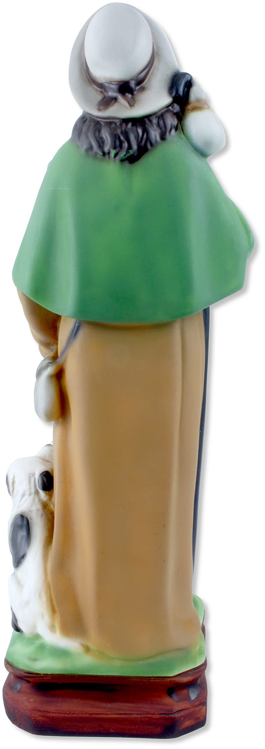 Generico Statua San Rocco in Resina Dipinta a Mano - Cm 30 MADE IN ITALY
