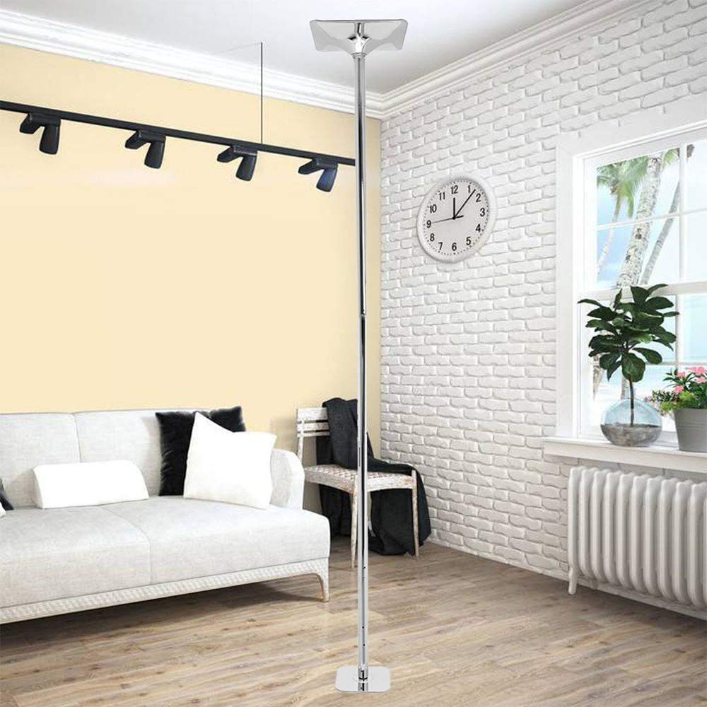 UMEKEN Stripper Pole Spinning Static Dance Pole for Home Bedroom 45 mm Portable Adjustable Dancing Pole for Beginners and Professionals Fitness Exercise Club Pub Gym, Heavy Duty Removable Dancer Pole