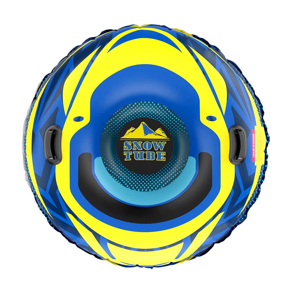 Snow Tube for Kids and Adults, Inflatable Sledding Heavy Duty Thicken Bottom Fast and Durable, Winter Fun Toys for 3-5 4-8 Children Boys Gift Outdoor Snow Games