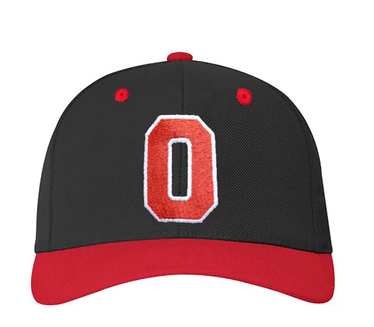 4sold ABC Letter and 23 Numbers Snapback Cap in Red Black/White with Letters A to Z (o)