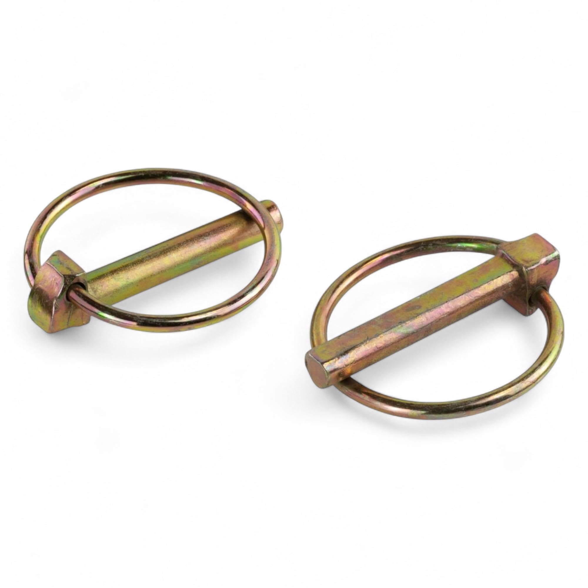 2 Pcs Heavy Duty Linch Pin Spring Loaded Round Pins for Tractors, Trailers, Lawn Mowers, Trucks & Farm Equipment (10mm x 45mm) — image 1