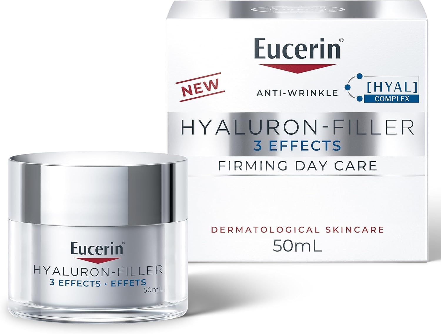 Eucerin Anti Wrinkle Firming Day Care Hyaluronic Acid Moisturizer for Face, Anti Aging Face Cream for Women Visibly Reduces the Look of Fine Lines & Wrinkles, All Skin Types, 50mL Jar Eucerin Anti Wrinkle Firming Day Care Hyaluronic Acid Moisturizer for Face, Anti Aging Face Cream for Women Visibly Reduces the Look of Fine Lines & Wrinkles, All Skin Types, 50mL Jar