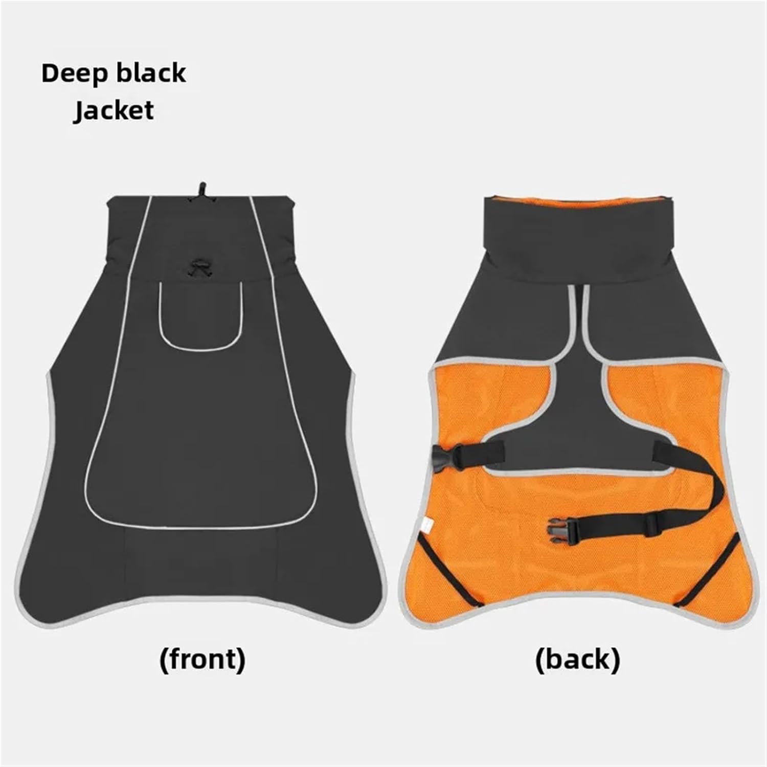 Dog Pet Windbreaker Spring Outdoor Waterproof Medium Large Dog Raincoat Stormcoat Pet Outdoor Clothes Pet Raincoat Accessory(Dark Black,Medium)