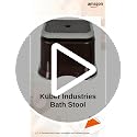 Image of Kuber Industries Ultra 10 Multiuses Portable, Lightweight, Strong, Plastic Bathroom /Step /Sitting Stool, Patla- Pack of 2 (Brown & Grey)-46KM0149, Standard