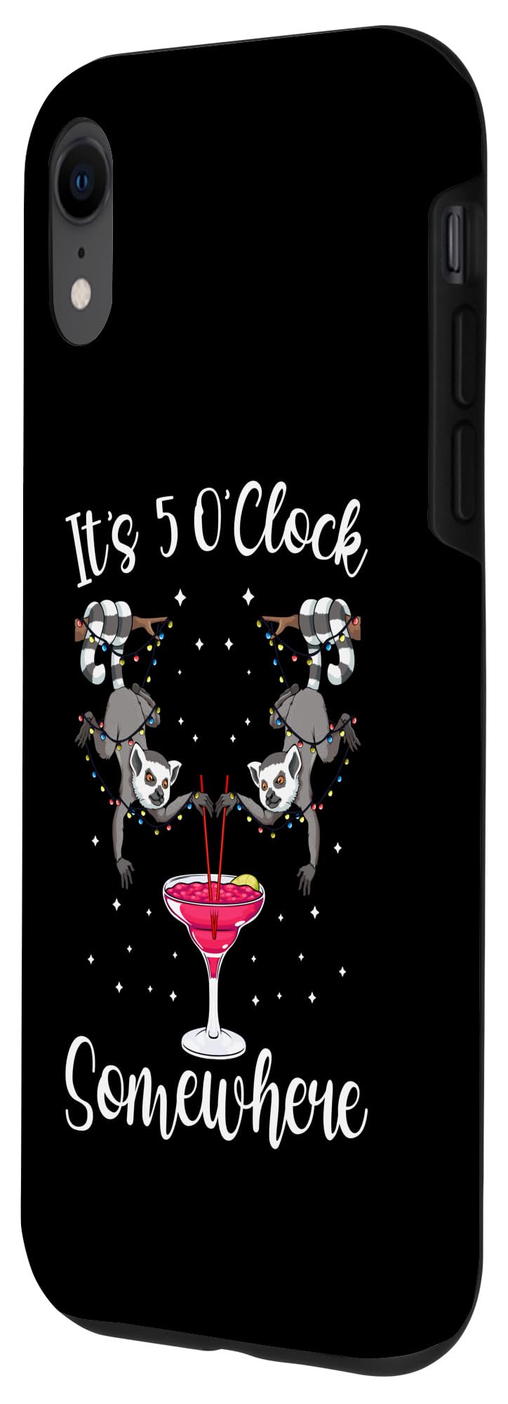 iPhone XR It's 5 O'clock Somewhere Funny Lemurs Summer Vacation Jokes Case - Image 2