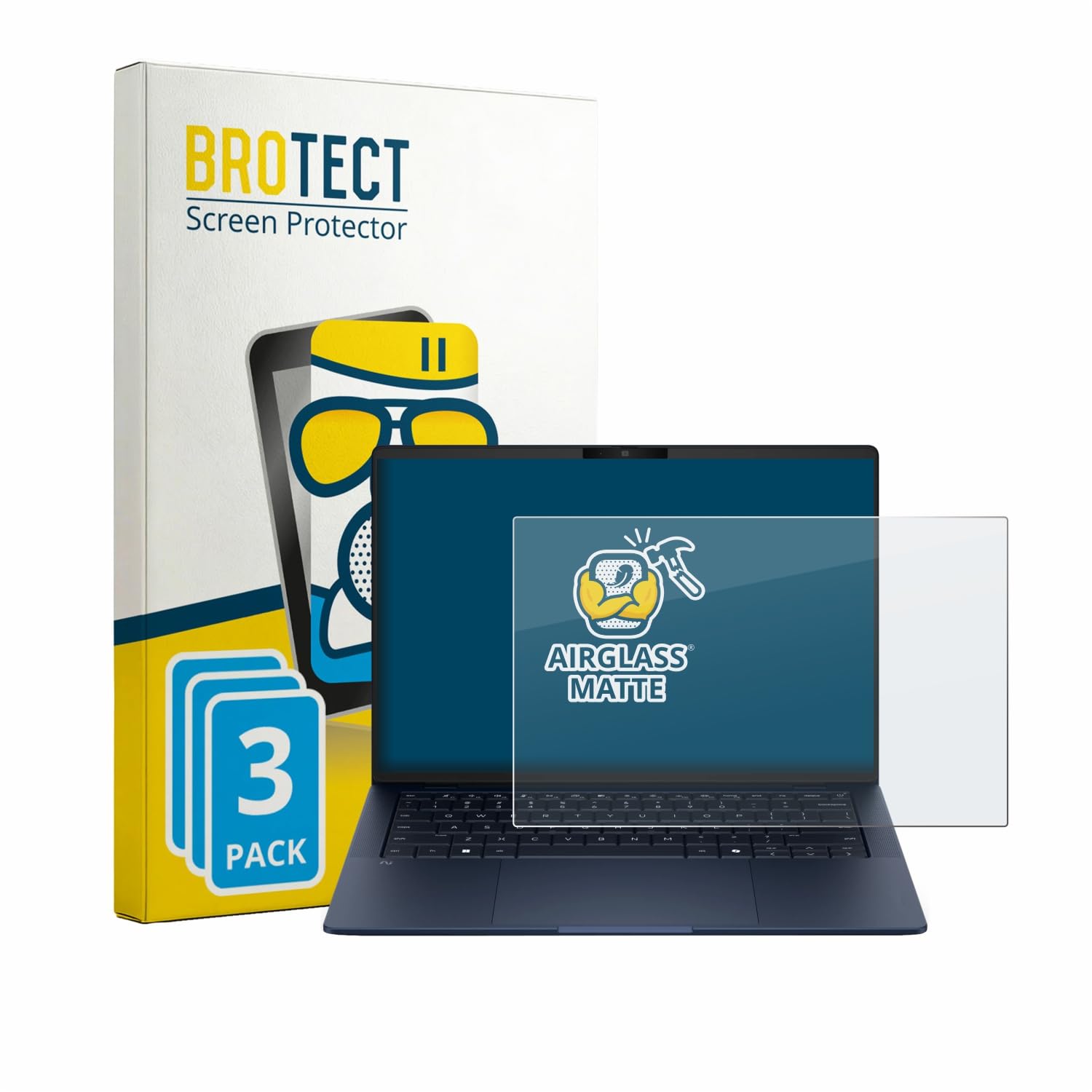 brotect Pellicola Vetro Opaca per HP EliteBook X G2q 14 (3 Pezzi) Protezione Schermo [Anti-Riflesso, Durezza 9H]
