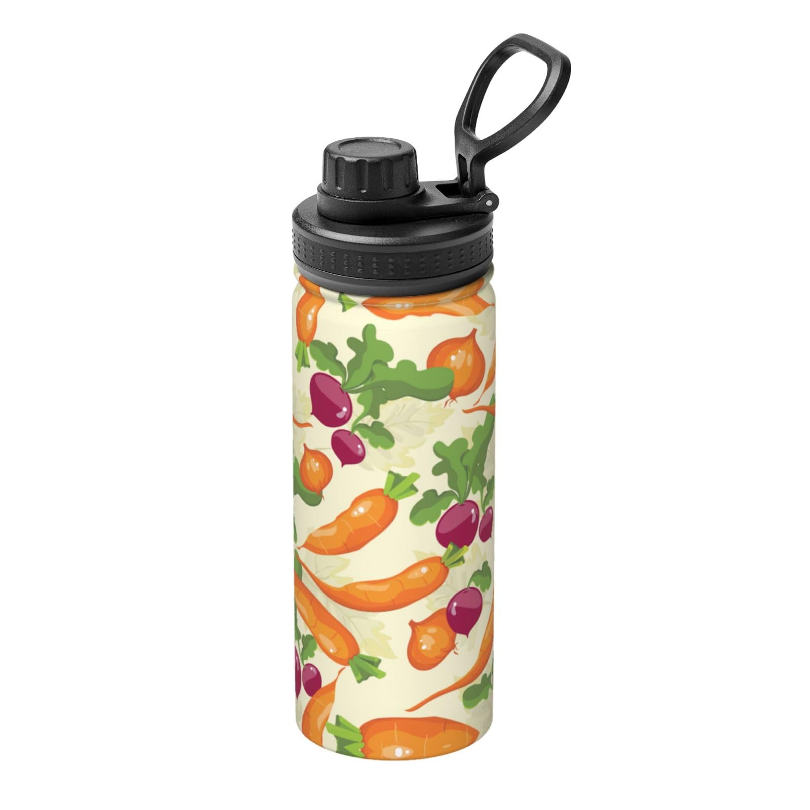 Kfjghhl Insulated Stainless Cartoon Vegetables Steel Water Bottle For Sport Gym Travel Leak Camping Hiking Hydration