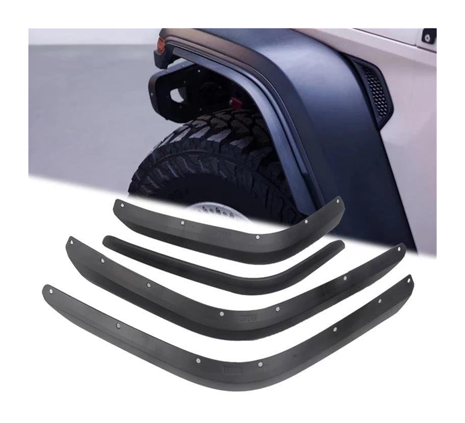Guardabarros Ruedas Coche para Jeep para Wrangler JL 2018-2023 Guardabarros Delantero Y Trasero Bajo contra Salpicaduras Protectores Pasos Rueda