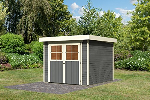 Preisvergleich Produktbild Unbekannt Karibu Gartenhaus Limburg 5 terragrau 19 mm