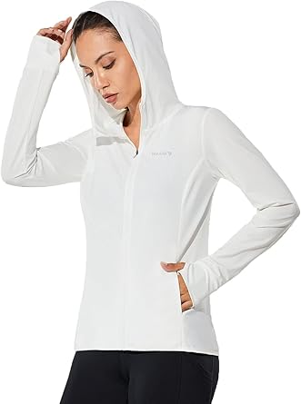 Women's UPF 50+ Sun Protection Jacket Hooded Cooling Shirt with Pockets Hiking Outdoor Performance