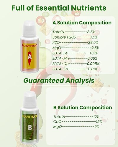 Miniatura 4 de Inbloom Alimentos para plantas, nutrientes hidropónicos, kit de sistema de cultivo hidropónico, General A & BFertilizante sólido soluble en agua