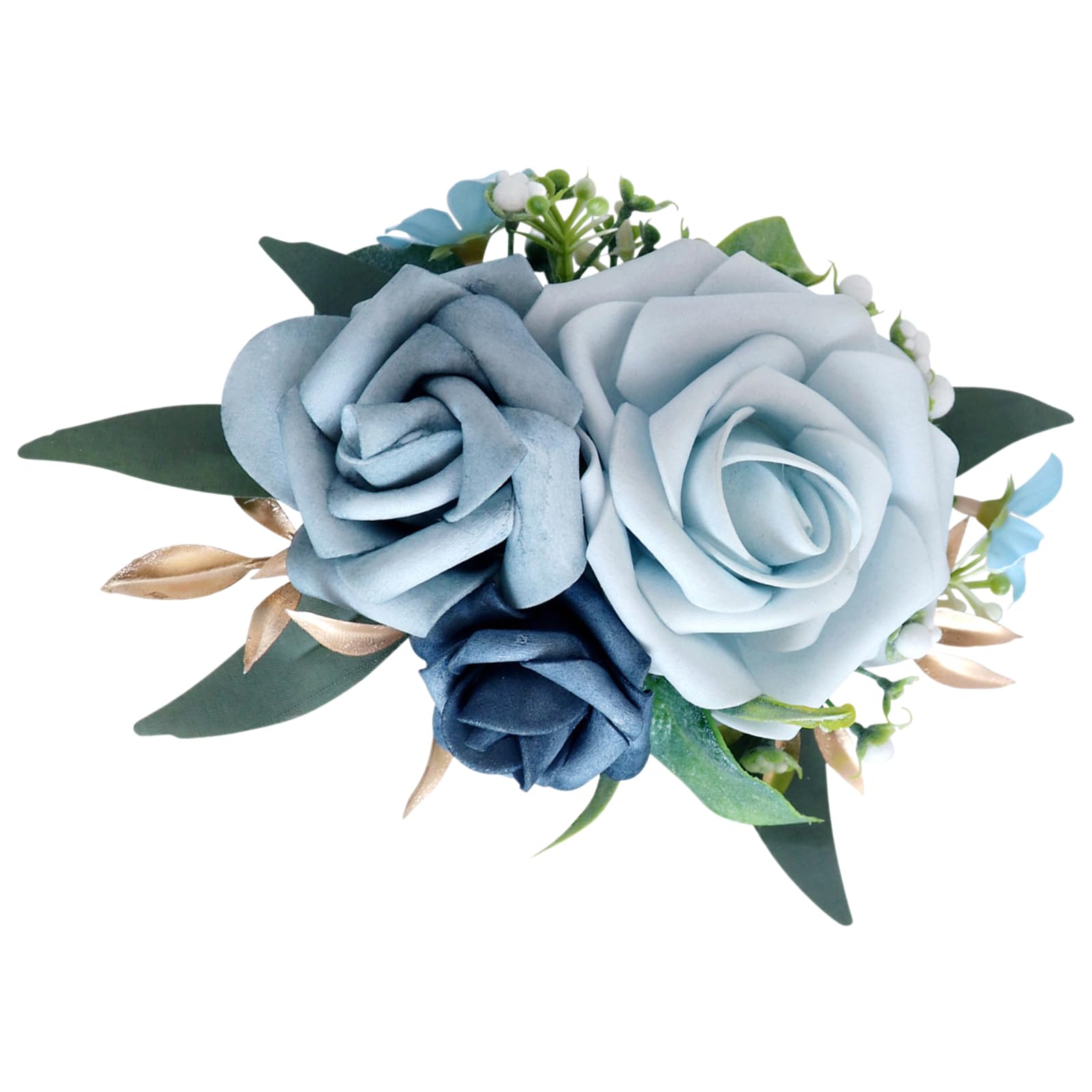 Hsioluted 5Pcs Rose Corsages Wristband for Wedding Bridesmaid Bridal Showers, Rose Wrist Corsages for Ceremony Anniversary Proms Ceremony Flower Jewelry