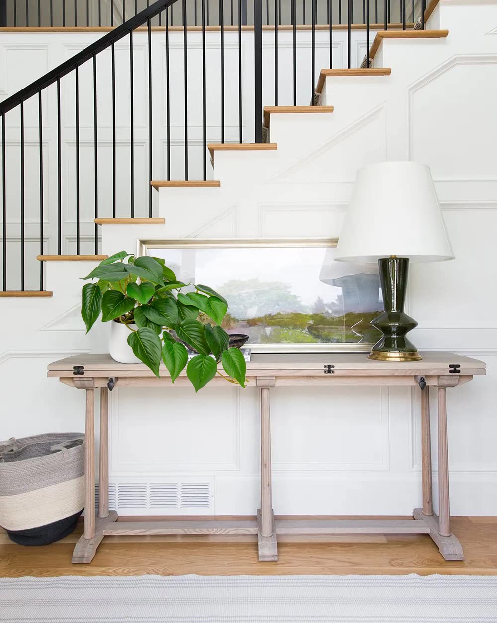 Hollyone Piante artificiali in vasi di ceramica, finte piante decorative in vaso di giada pothos, piante realistiche da interni per decorazioni per la casa, cucina, decorazioni per ufficio