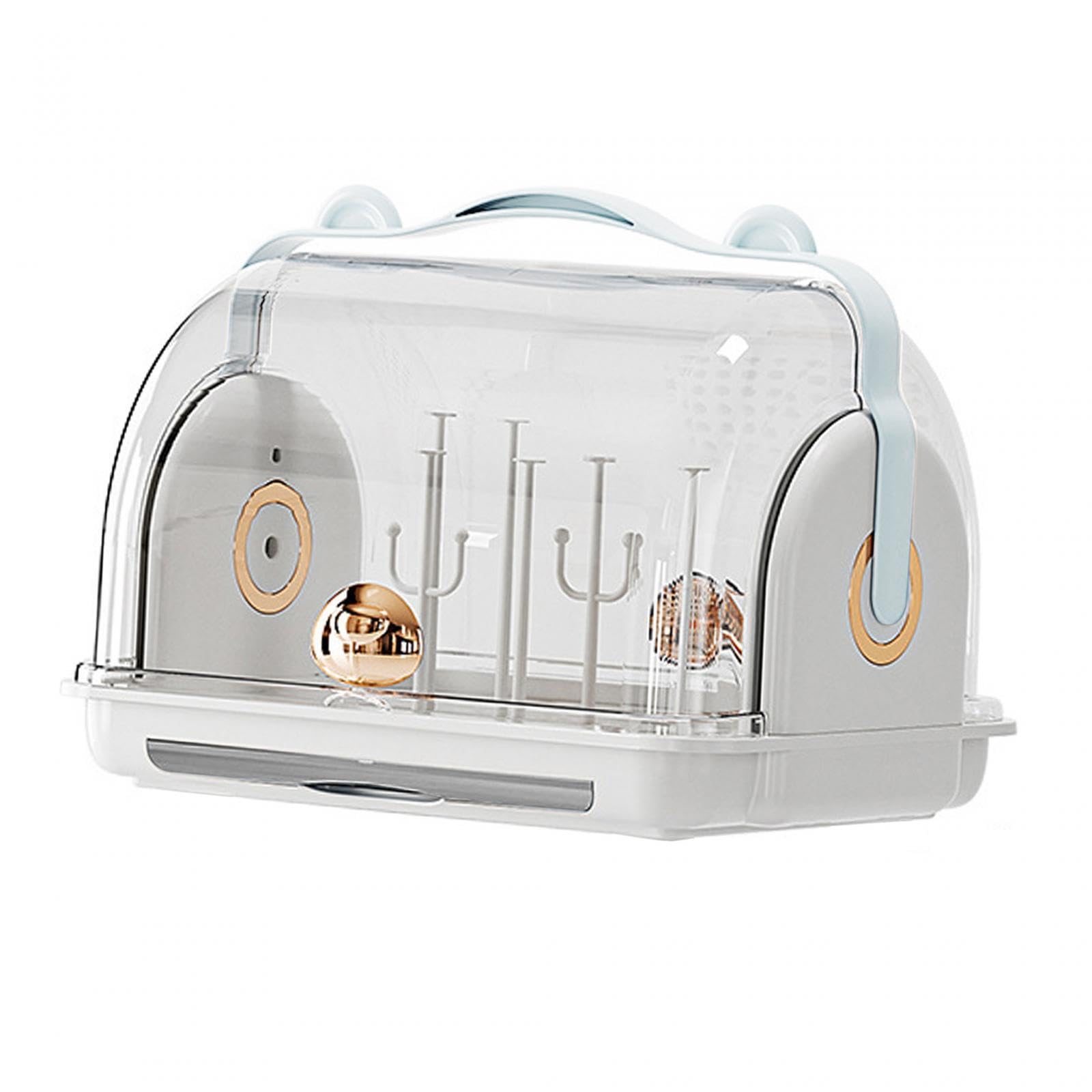 mophrati Sleek Bottle Drying Rack Provides Reliable Storage Box Organizer Safeguarding Sensitive Baby Feeding Supplies Bottle Dryer Storage Box Organizer With