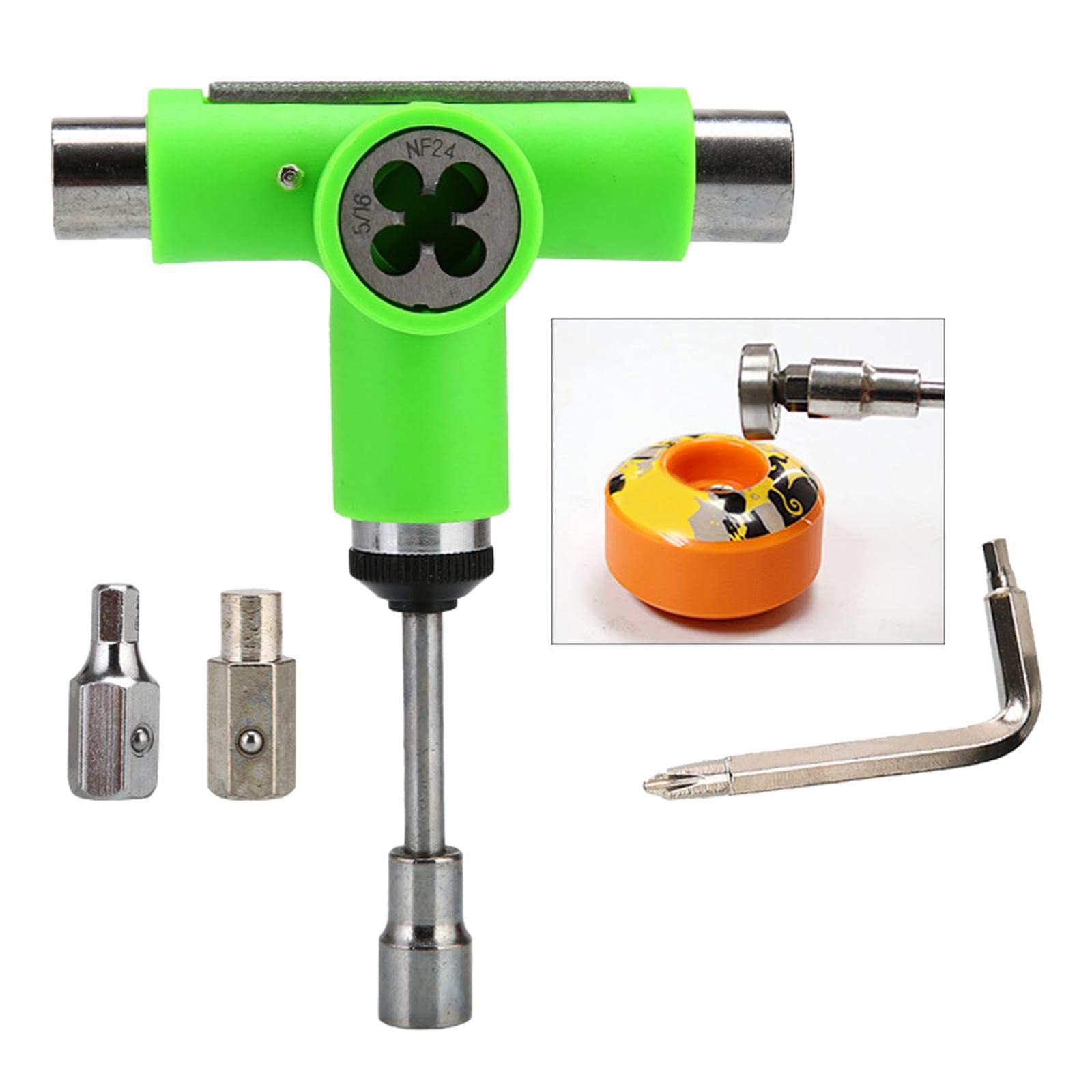 Gralara Kit D'outils Multifonctions pour Skateboard, Longboard, Roulements, Trucks, Plateaux, Visserie, Clé