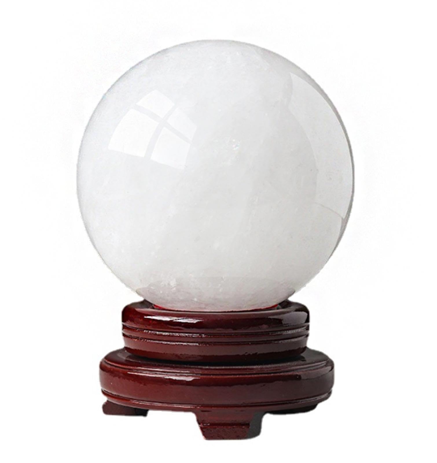 BHBHCPZGR White Crystal Decorative Balls Calcite Ball Lucky Sphere Magic Fengshui Ornaments for Home Office Decoration,6cm/2.4in