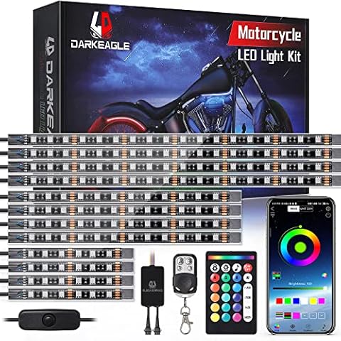 LD DARKEAGLE Motorcycle LED Light Kit Cover
