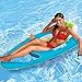SwimWays Spring Float Recliner - Swim Lounger for Pool or Lake - Light Blue/Lime