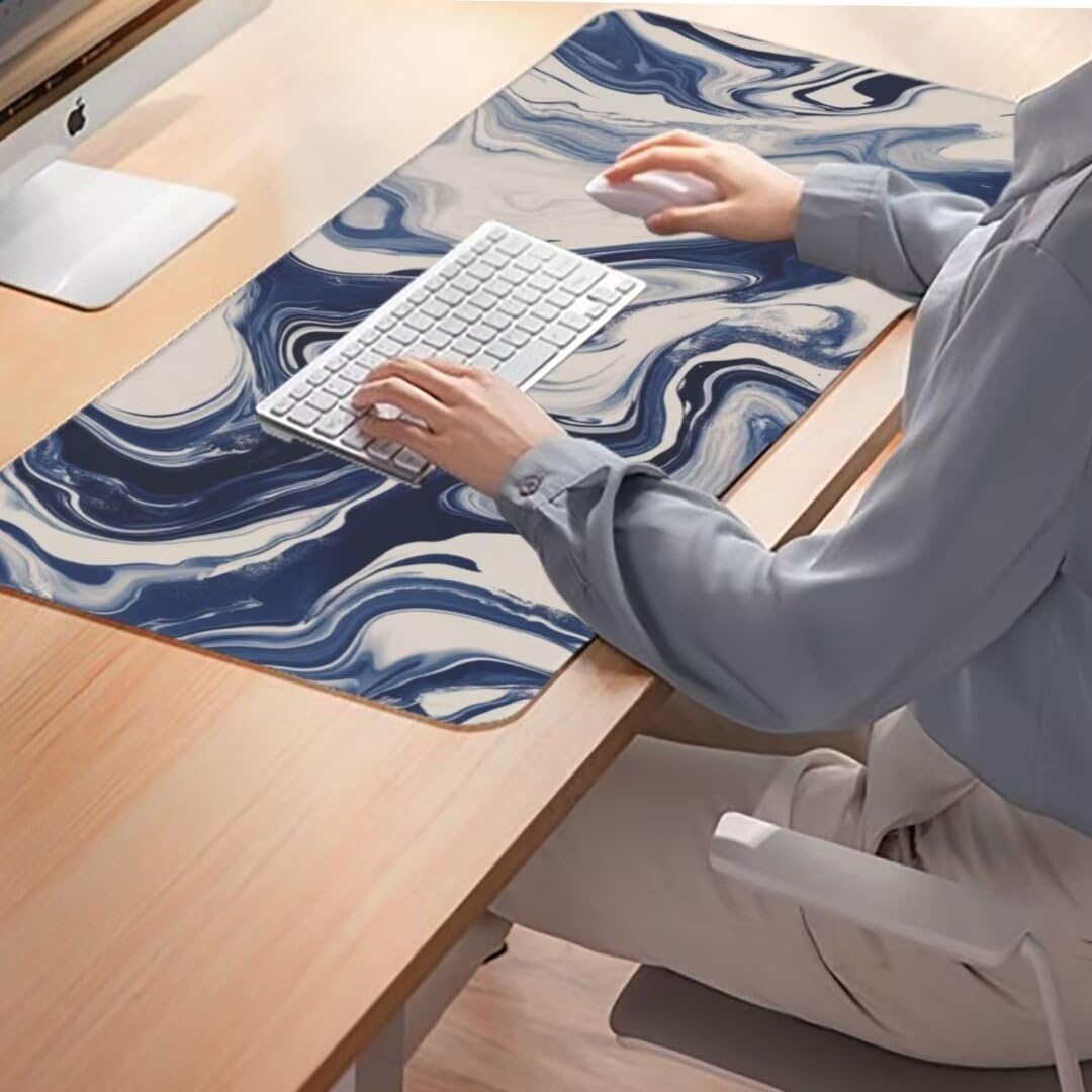 Alfombrilla Ratón XXL 1000 x 500 mm,Minimalista Alfombrilla de Ratón con Base de Goma Antideslizante,Alfombrilla Escritorio Impermeable Alfombrilla Ratón Gaming Desk Mat,Alfombrilla Ratón Mármol qw209