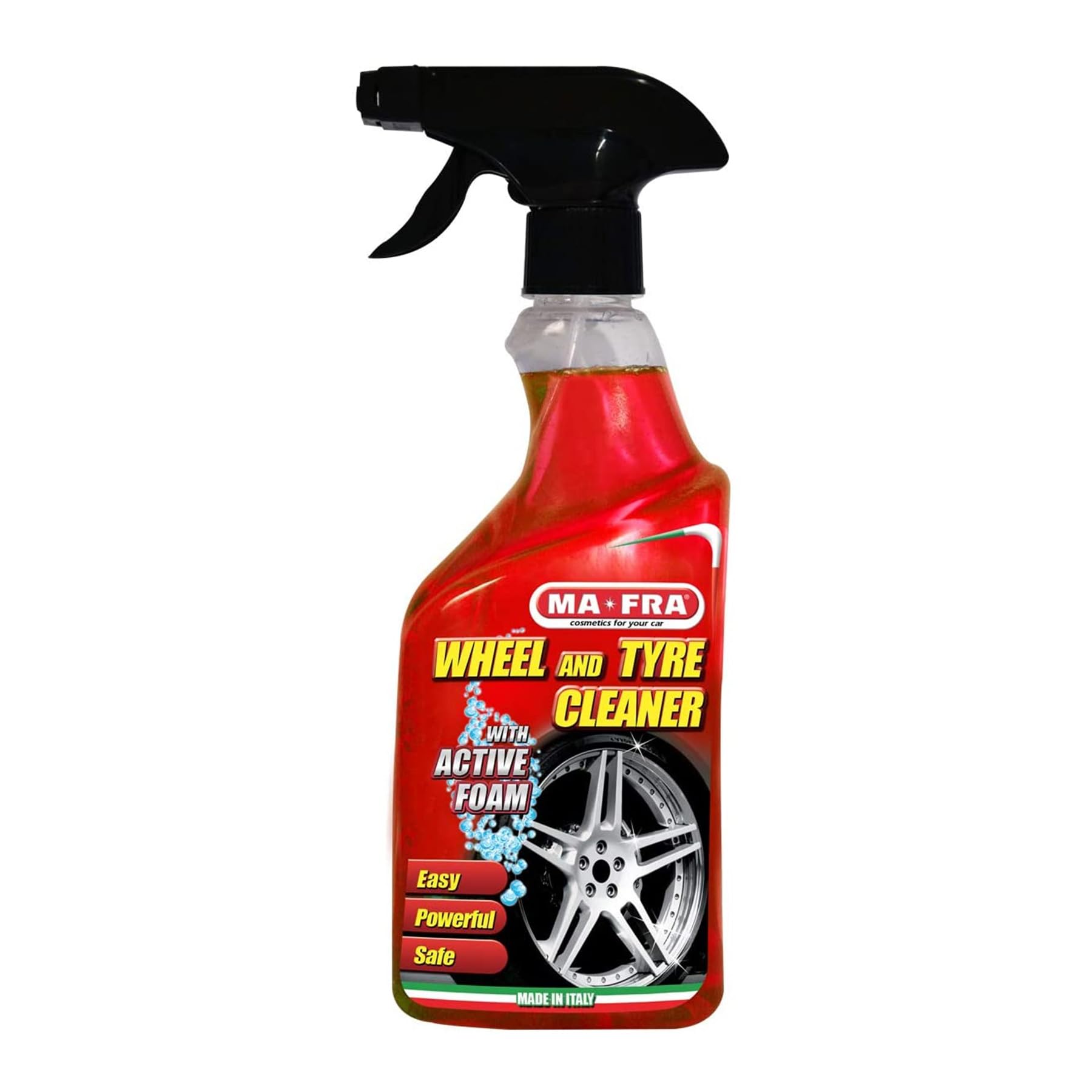 MAFRA Wheel & Tyre Cleaner with Active Foam – 500ml Alloy Rim, Tire Cleaner Spray | Removes Brake Dust, Road Grime, Restores Tyre Color | Degreases & Protects Alloy Wheels and Rubber Tyres-image-43