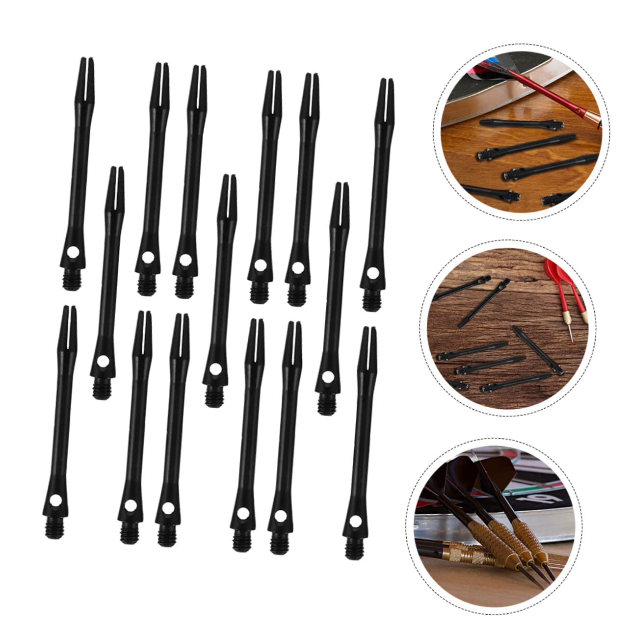SUPVOX Shafts Set 15pcs Lightweight Aluminum Alloy Stems Great Grip Points for Players