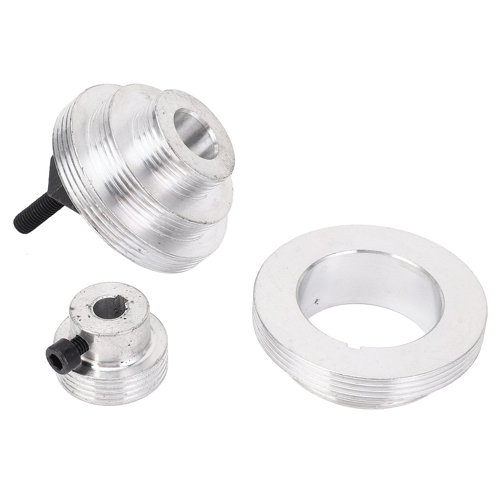 Gonetre Polea con Rodamiento de Correa, Aleación de Aluminio para Mini Torno MX-210 WM-210 8x16 220x400 220x600 220x750, con Reemplazo de Transmisión por Correa del Motor