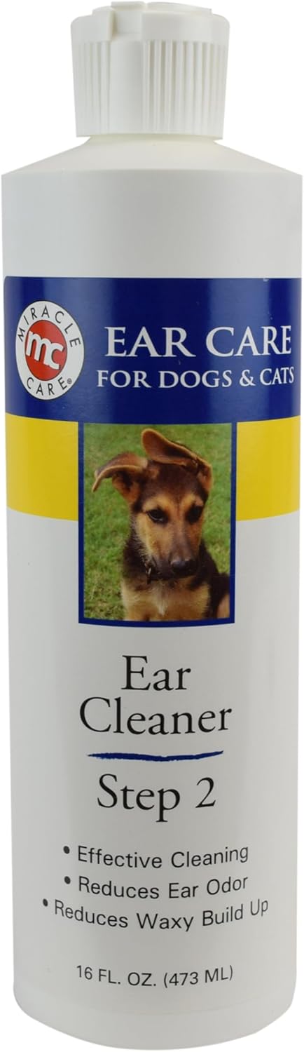 Miracle Care Ear Powder for Dogs and Cats, 12 Grams, Aids Hair Removal from Ear Canal, Keeps Ears Dry, Reduces Odor and Waxy Build Up