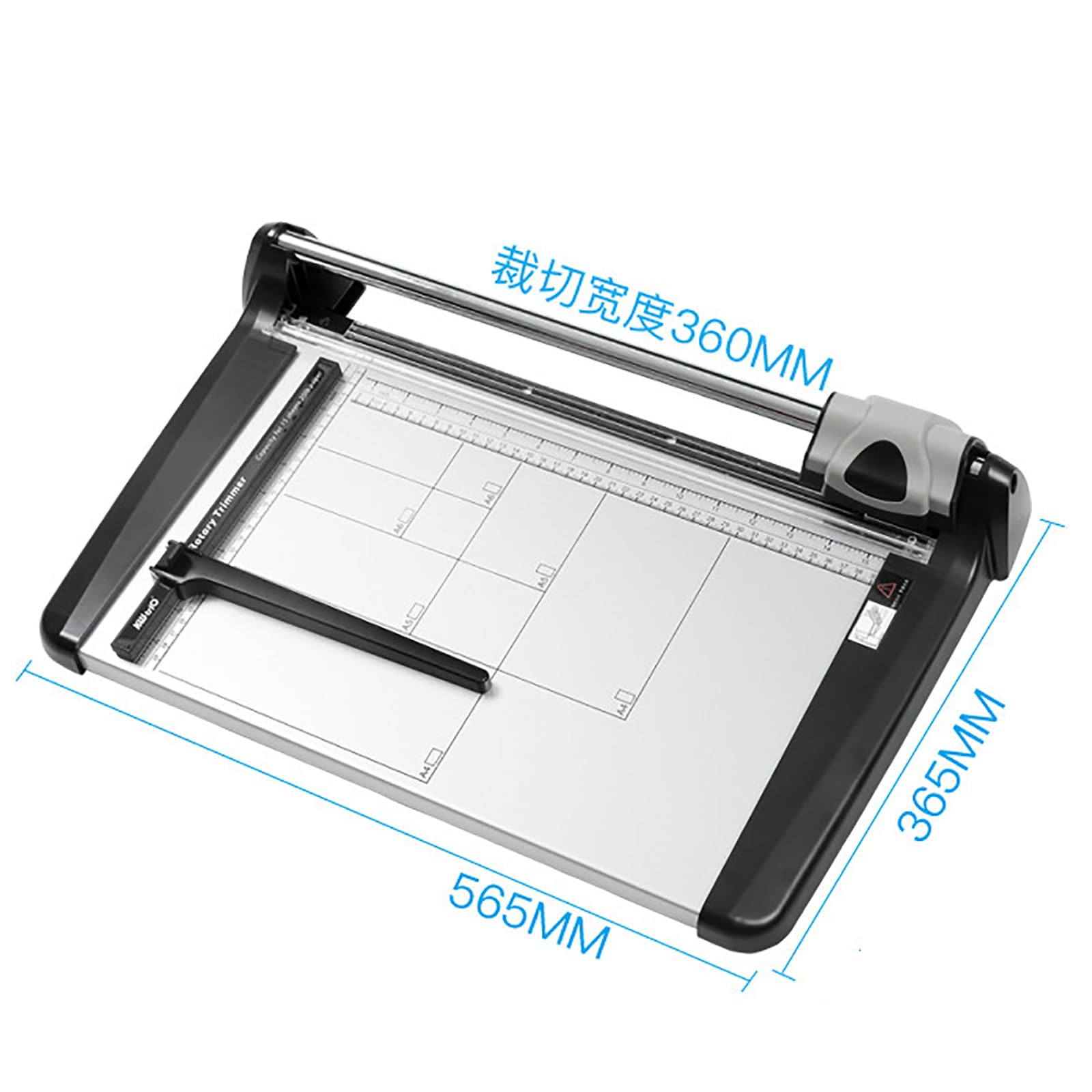 Taglierina a ghigliottina industriale per grandi formati A2/A3/A4, taglio di precisione per stampe, scuole e studi di design