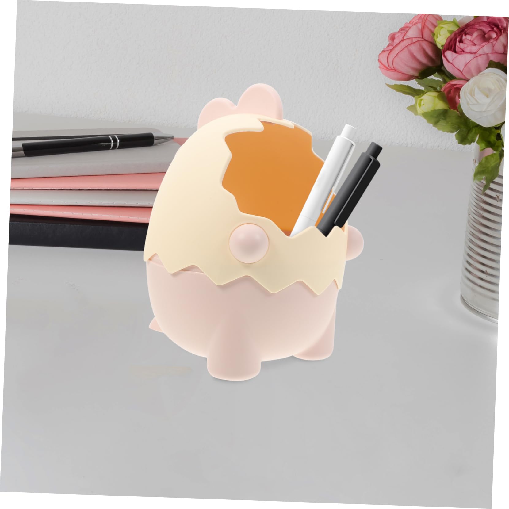 SHINEOFI 5 Pcs Dinosaure Coquille D'Oeuf Porte-Stylo Crayons Joli Support Bureau Porte-Stylo Organisateur Bureau Porte-Stylo En Plastique Pinceau De Maquillage Seau Porte-Stylo De Dessin