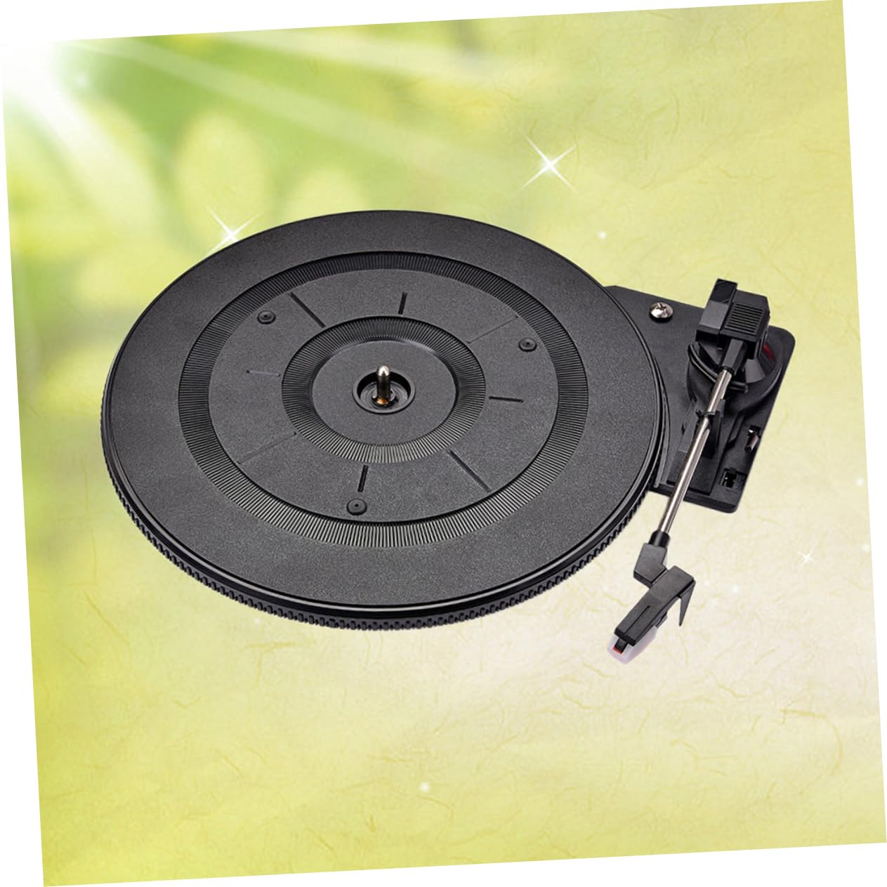 Platine Vinyle Vintage 28cm Noir, Lecteur Disque Haute Fidélité Portable