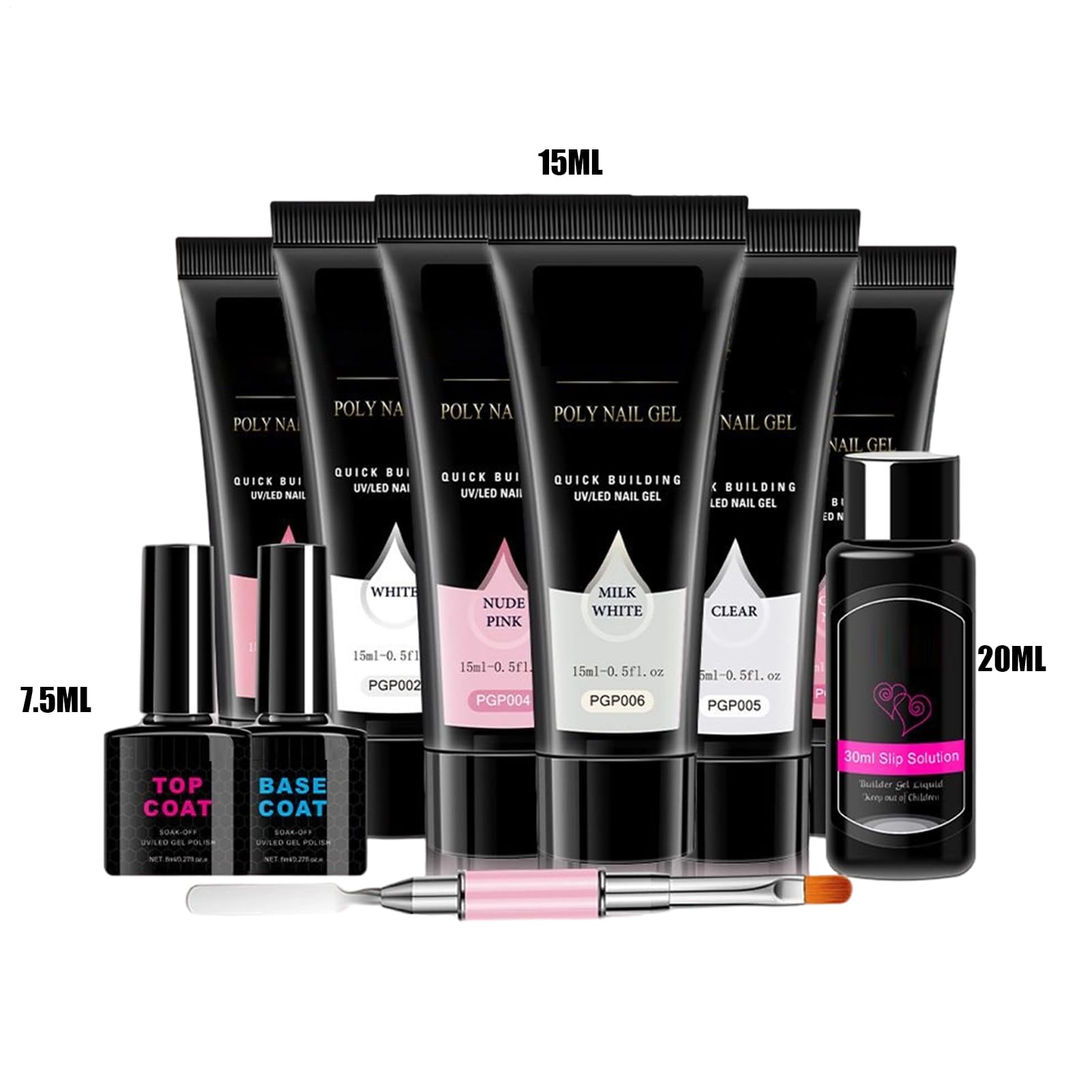 Kit Per Ricostruzione Unghie Strumento Manicure Texture Liscia Con Lampada | Gel di Finitura Professionale per Unghie Ideale per Viaggi Casa Ufficio Scuola Fidanzata Moglie