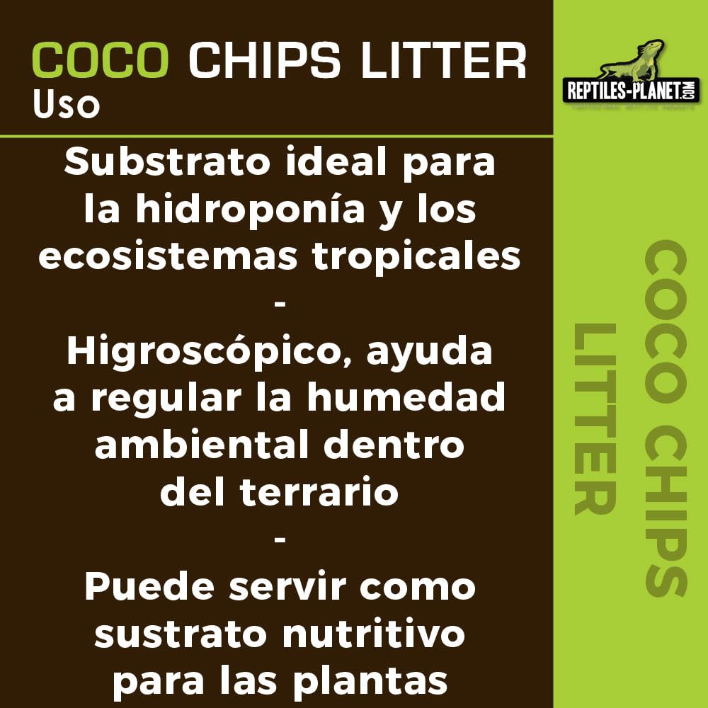 Coco Chips Substrat en Eclats de Coco pour Terrarium 6 Litres