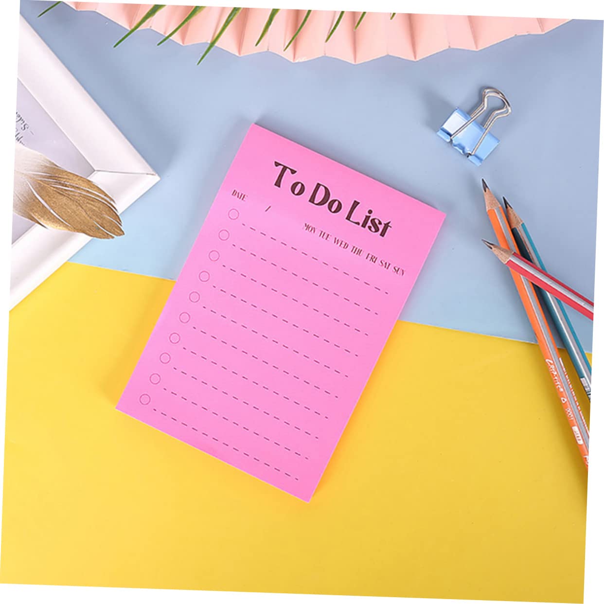Blocs-notes Autocollants Fluorescents 16 Livres en Papier, 50 Feuilles