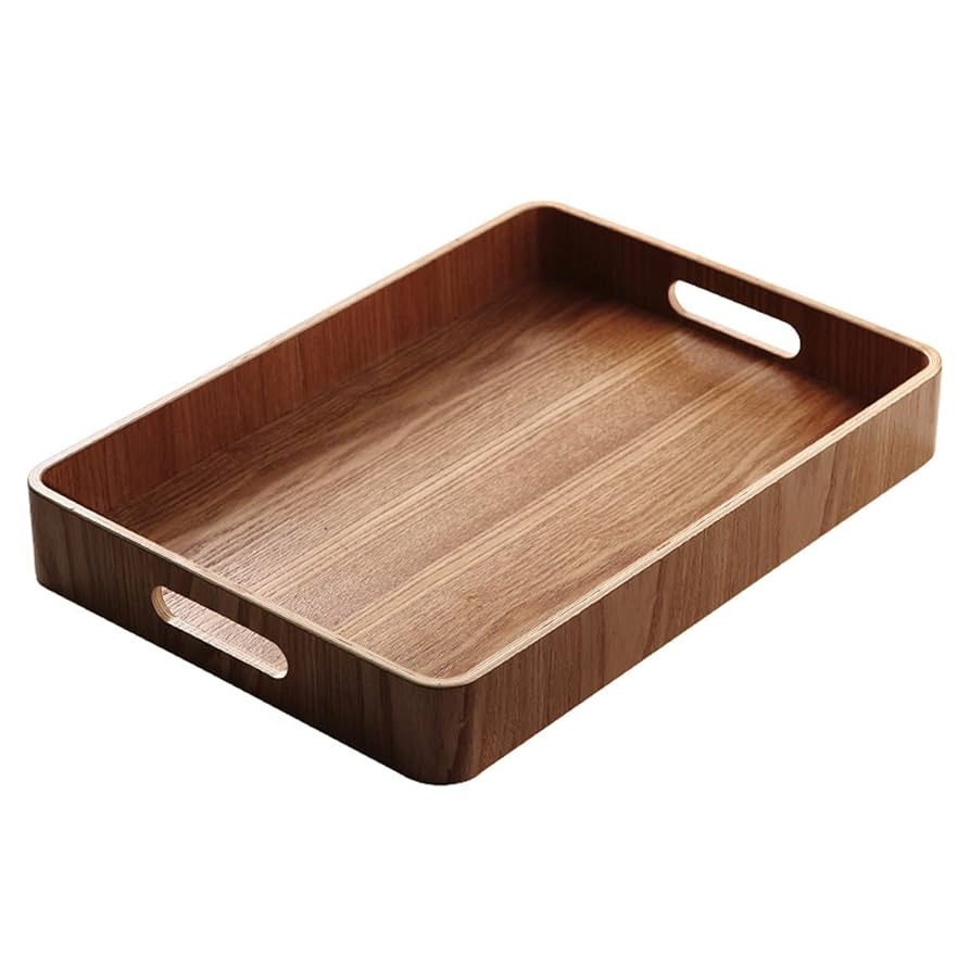 木製のブラウン長方形トレイ　10枚セット 木製のブラウン長方形トレイ 10枚セット