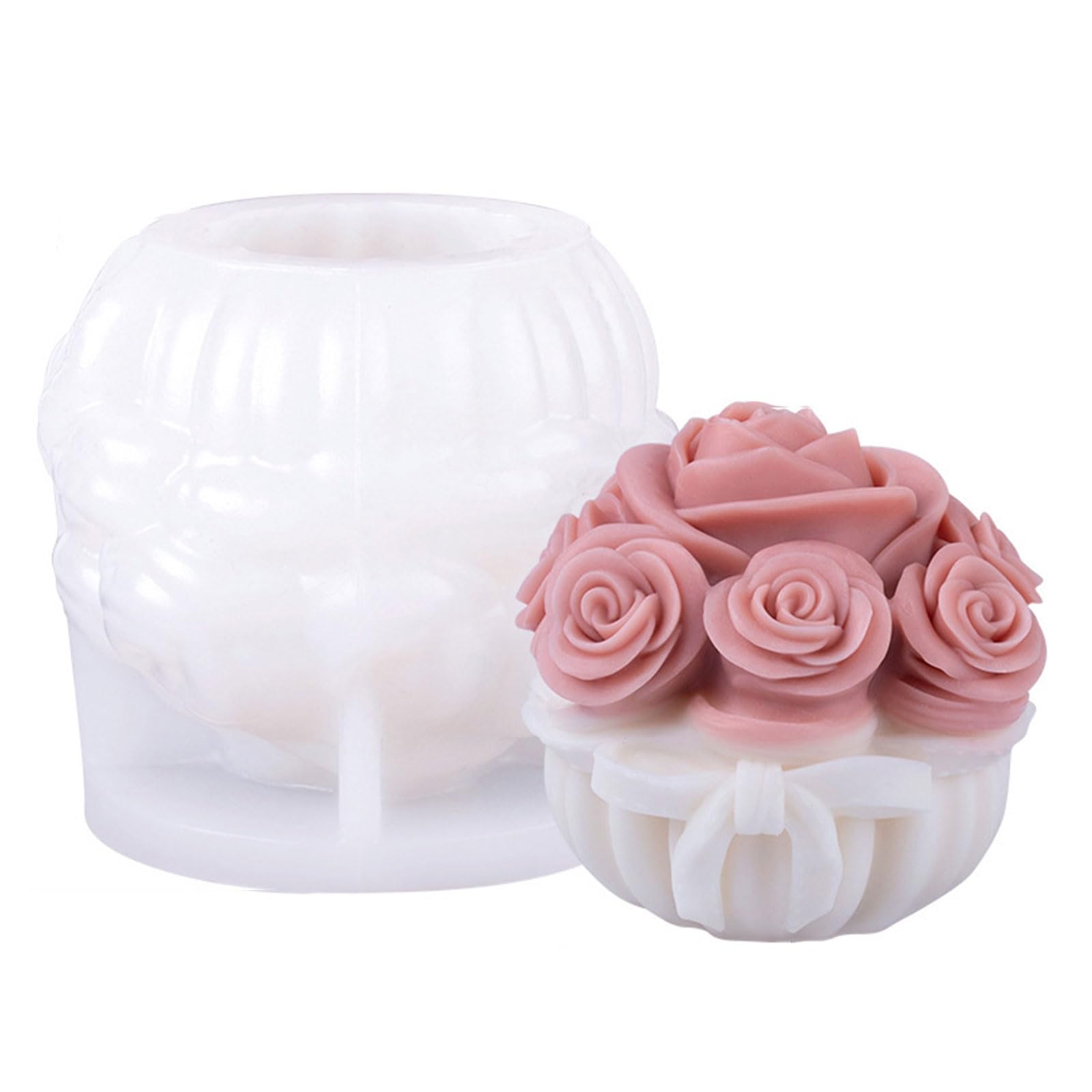 Molde de silicona para velas de flores, moldes de fundición hechos a mano, moldes de yeso, suministros de manualidades para decoración de bodas